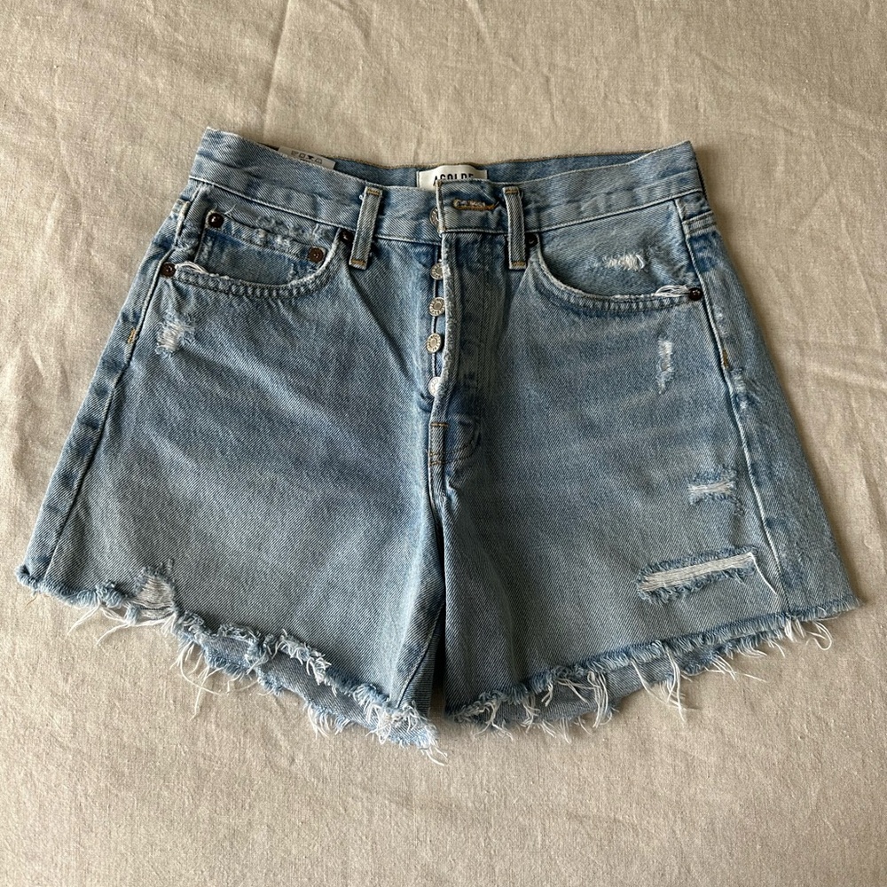 AGOLDE Parker Long Jean Shorts